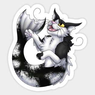 Purrmaid: White Bicolor Sticker